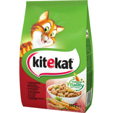 Корм для котів яловичина овочі сухі Kitekat 300 гр