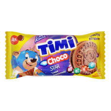Печиво-сендвіч Timi Choco star зі смаком шоколаду Konti 54гр
