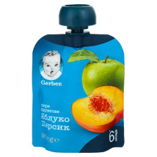 Пюре для дітей Яблуко та персик Gerber 90г