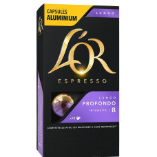 Кава натуральна смажена мелена в алюмінієвих капсулах L’OR Espresso Lungo Profondo 5,2 гр х 10 шт
