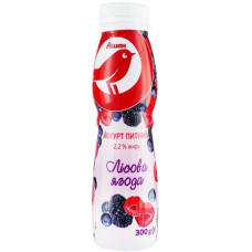 Йогурт Лісова ягода питна 2,2% Auchan 300г