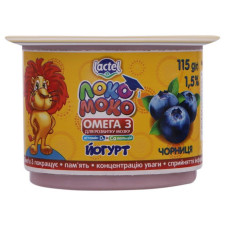 Йогурт із наповнювачем чорниці 1,5% Локо Моко 115 гр