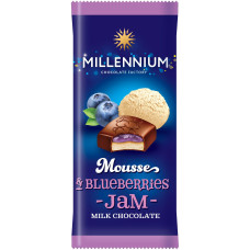 Шоколад молочний чорниця мусова Millennium 135 гр