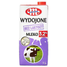 Молоко ПВТ без лактози 3,2% Mlekovita 1л
