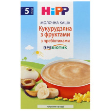 Каша молочна з пребіотиками для дітей від Кукурудзяна з фруктами Hipp 250г