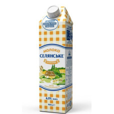 Молоко ультрапастеризоване Селянське Особливе 6% 950 г