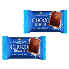 Шоколад молочний Choco Biscuit із печивом Millennium 15 гр