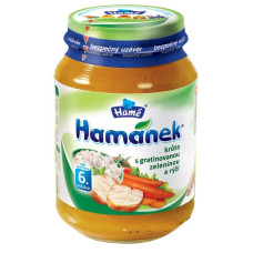 Пюре індичка з овочами та рисом Hamanek 190 гр